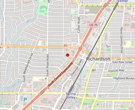 Map showing Ricky's Hot Chicken